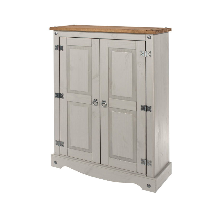 Corona Grey 2 Door Cupboard Unit  Grey Wax  (DHD) Image 1