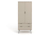 Augusta Driftwood 2 Door, 2 Drawer Wardrobe Driftwood  Calico (DHD) Image 2