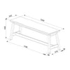 Corona Black Live Edge Large Dining Bench Black Antique Waxed Pine (DHD) Image 5