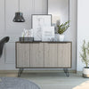 Nevada Large 4 Door Sideboard  Smoked Oak Bleached Grey Oak (DHD) Image 3
