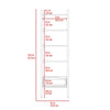 Manhattan Ladder Bookcase Bleached Pine Grey Stone (DHD) Image 7