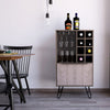 Nevada Wine Cabinet Smoked Oak Bleached Grey Oak (DHD) Image 3