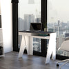 Dallas Home Office Desk With Drawer White Carbon Grey Oak (DHD) Image 4