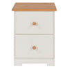 Colorado 2 Drawer Petite Bedside Cabinet Soft White Oak (DHD) Image 2