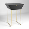 Options Apollo Metal 1 Drawer Bedside Cabinet, Black With Gold Handle And Legs Black Gold (Self Assembly) (DHD)