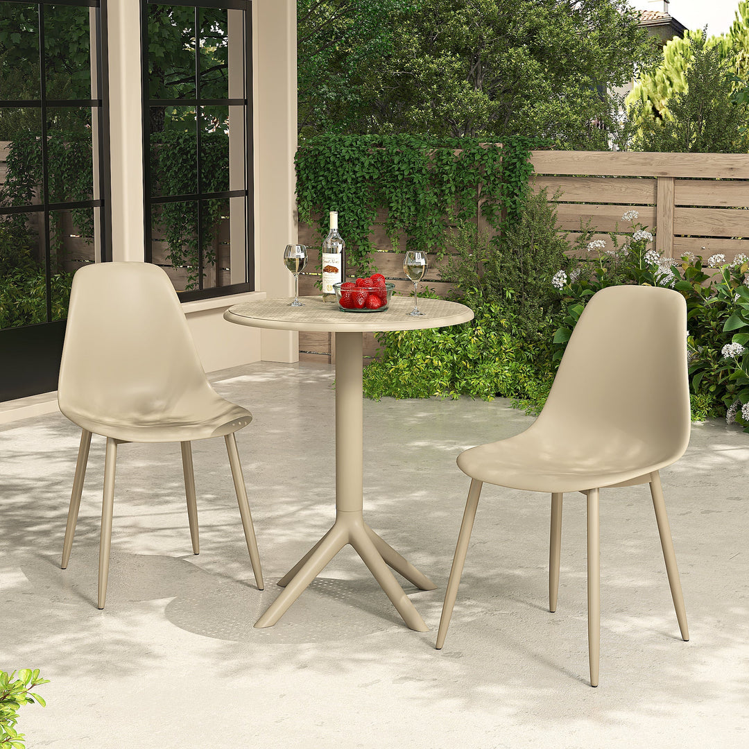 Rimini 3 Piece Cala Bistro Table & 2 Chair Set Outdoor Grade, Sand Sand  (Self Assembly) (DHD)