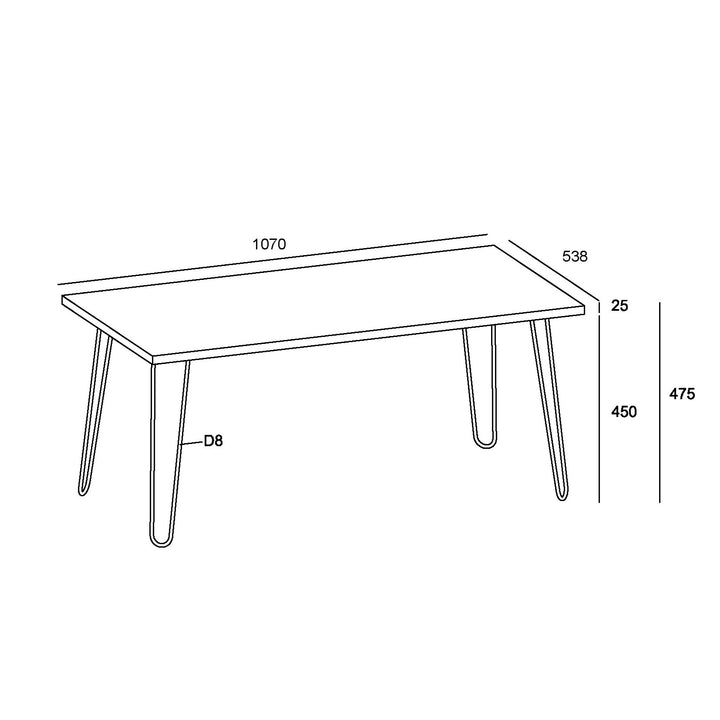 Augusta Pine Standard Coffee Table Antique Waxed Pine Black (DHD) Image 4