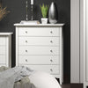 Como White 5 Drawer Chest White  (DHD) Image 5