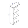 Colorado Low Narrow Bookcase Soft White Oak (DHD) Image 5