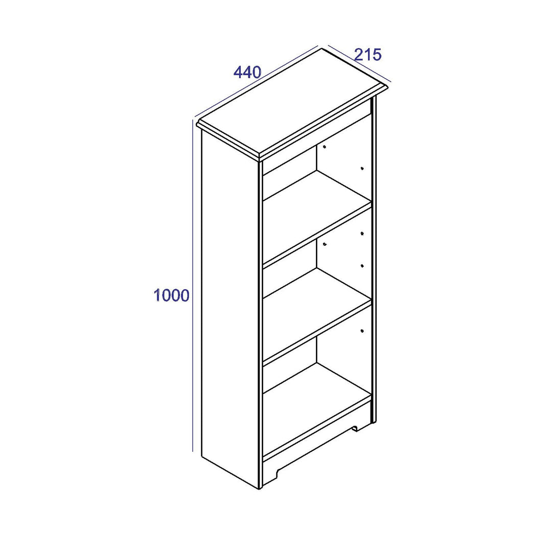 Colorado Low Narrow Bookcase Soft White Oak (DHD) Image 5