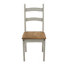 Corona Grey Solid Pine Chairs (Pair) Grey Wax Antique Waxed Pine (DHD) Image 2