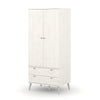 Augusta Curve 2 Door, 2 Drawer Wardrobe White Silver (DHD) Image 1