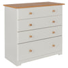 Colorado 4 Drawer Chest  Soft White Oak (DHD) Image 3