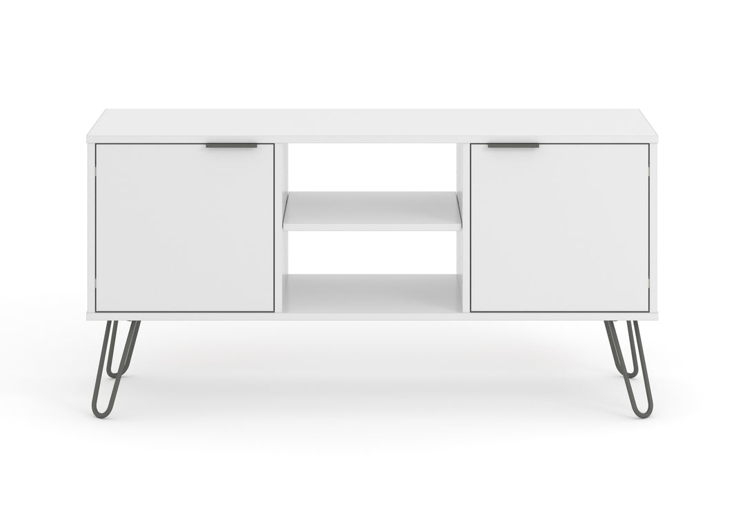 Augusta White 2 Door Flat Screen Tv Unit White    (DHD) Image 2