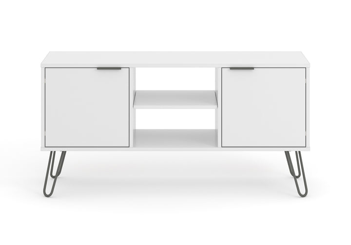 Augusta White 2 Door Flat Screen Tv Unit White    (DHD) Image 2