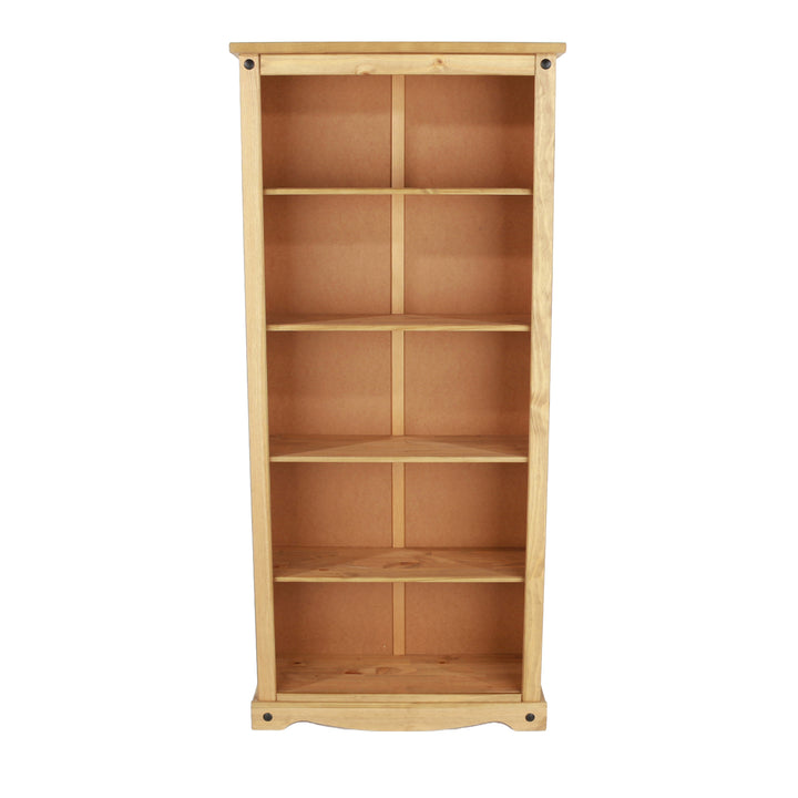 Corona Tall Bookcase Antique Waxed Pine  (DHD) Image 2