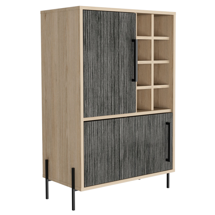 Harvard Drinks Bar Washed Oak Carbon Grey Oak (DHD) Image 1