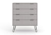 Augusta Grey 4 Drawer Chest Of Drawers Grey   (DHD) Image 2
