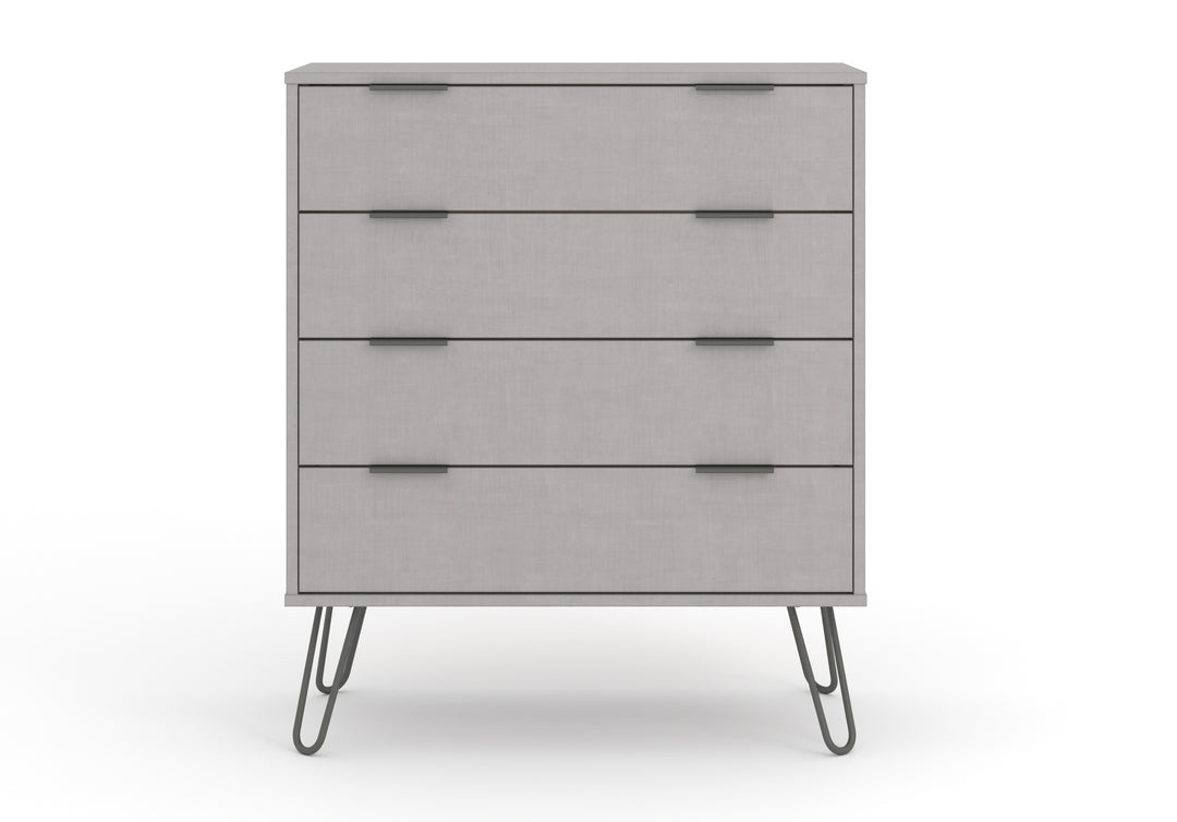 Augusta Grey 4 Drawer Chest Of Drawers Grey   (DHD) Image 2