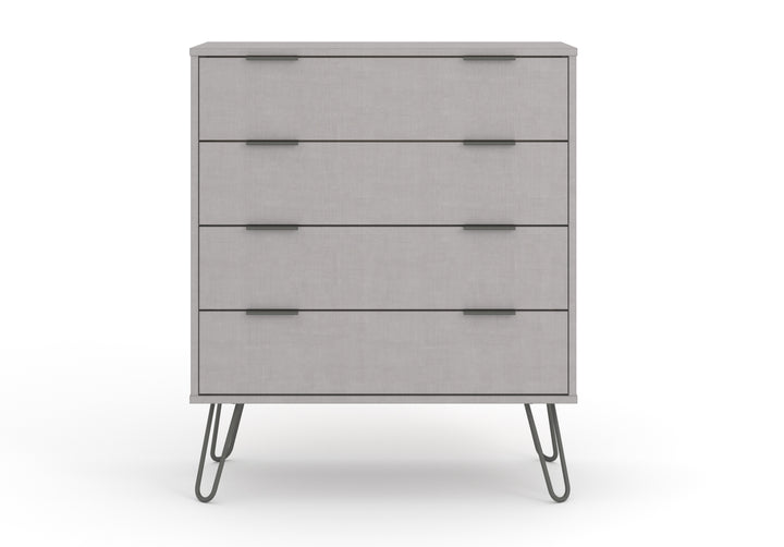 Augusta Grey 4 Drawer Chest Of Drawers Grey   (DHD) Image 2