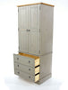 Corona Grey 2 Door, 3 Drawer Wardrobe Grey Wax Antique Waxed Pine (DHD) Image 4