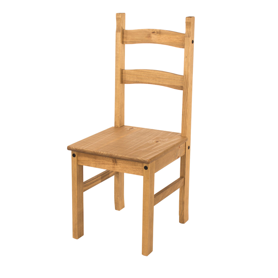 Corona Solid Pine Chairs (Pair) Antique Waxed Pine  (DHD) Image 1
