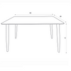 Aspen Rectangular Dining Table, White Marble Effect Foiled Top And 4 X Upholstered Chair Set  White Grey (DHD) Image 7