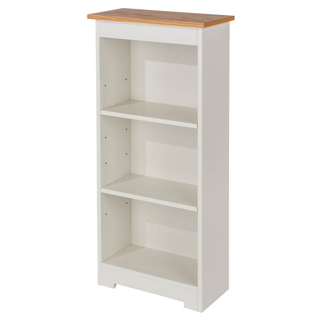 Colorado Low Narrow Bookcase Soft White Oak (DHD) Image 1