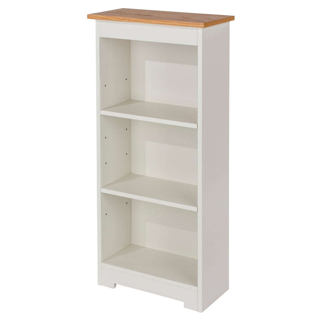 Colorado Low Narrow Bookcase Soft White Oak (DHD) Image 1