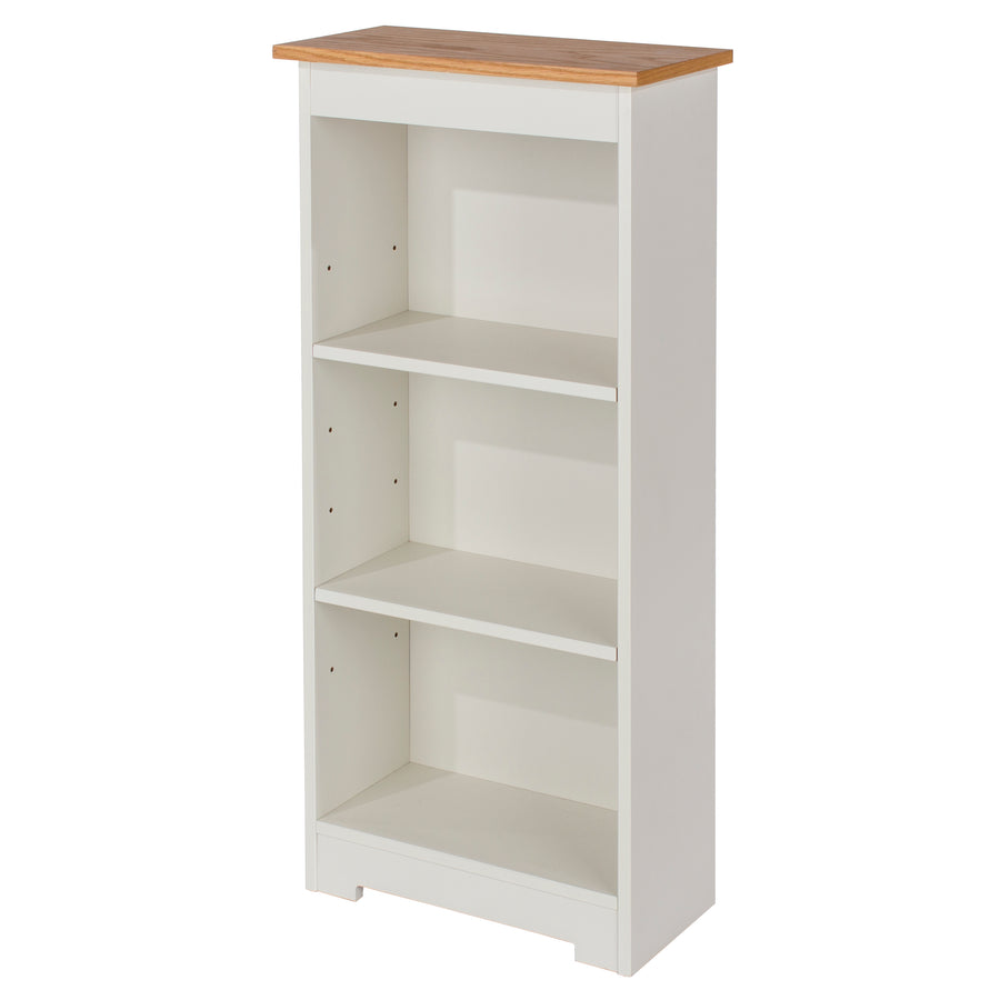 Colorado Low Narrow Bookcase Soft White Oak (DHD) Image 1