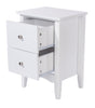 Como White 2 Drawer Bedside Cabinet  White  (DHD) Image 4