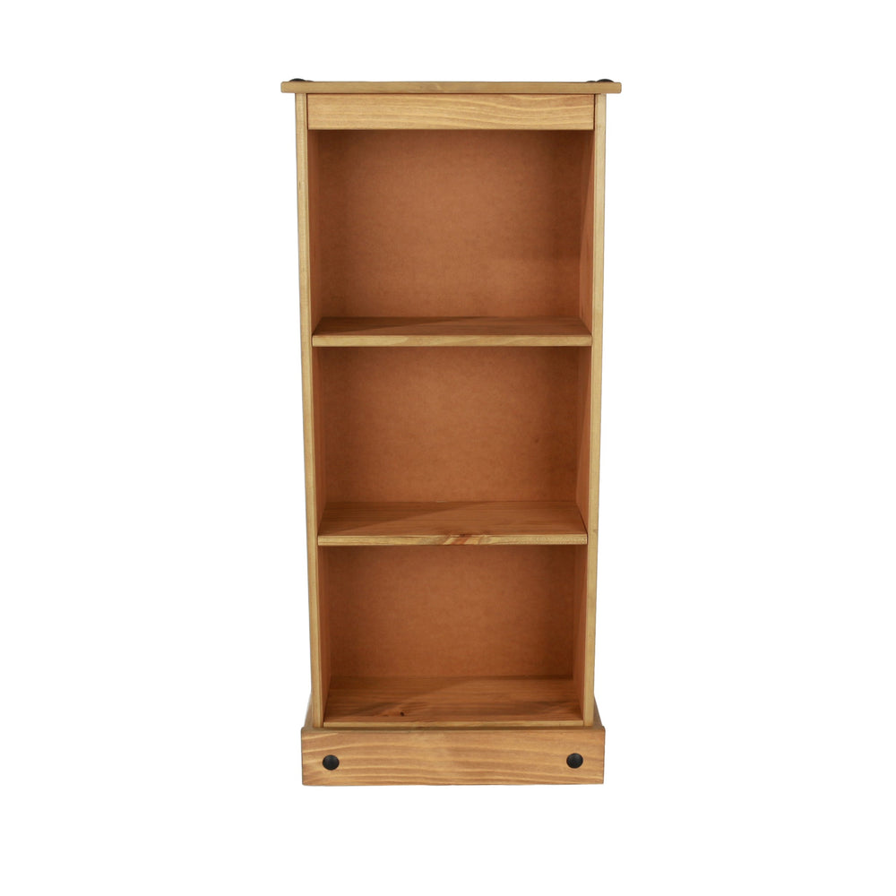 Corona Low Narrow Bookcase  Antique Waxed Pine  (DHD) Image 2