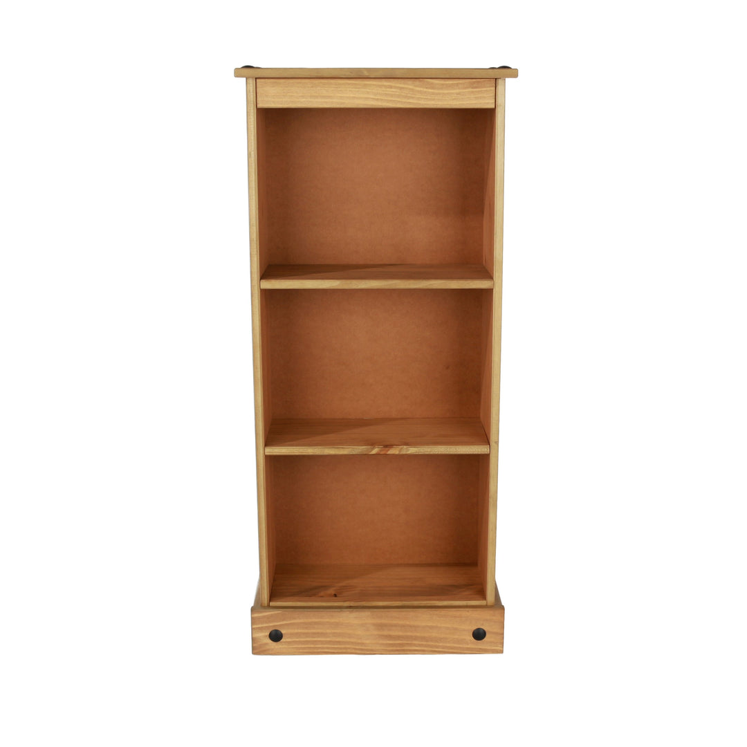 Corona Low Narrow Bookcase  Antique Waxed Pine  (DHD) Image 2