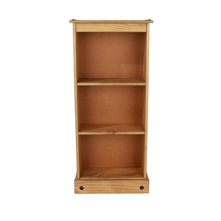 Corona Low Narrow Bookcase  Antique Waxed Pine  (DHD) Image 2