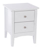 Como White 2 Petite Drawer Bedside Cabinet  White  (DHD) Image 3