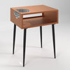 Options Galaxy Metal Bedside Table, Copper With Black Legs Copper Black (Self Assembly) (DHD)