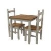 Corona Grey Square Dining Table & 2 Chair Set      Grey Wax Antique Waxed Pine (DHD) Image 1