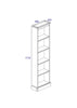 Corona White Tall Narrow Bookcase White Wax Antique Waxed Pine (DHD) Image 4
