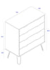Augusta Grey 4 Drawer Chest Of Drawers Grey   (DHD) Image 7