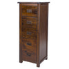 Boston 5 Drawer Narrow Chest Dark Brown  (DHD) Image 1