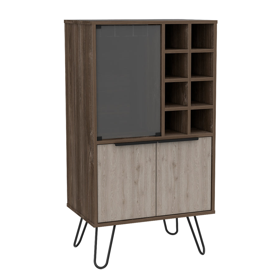 Nevada Wine Cabinet Smoked Oak Bleached Grey Oak (DHD) Image 1