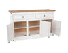 Corona White Medium Sideboard White Wax Antique Waxed Pine (DHD) Image 5