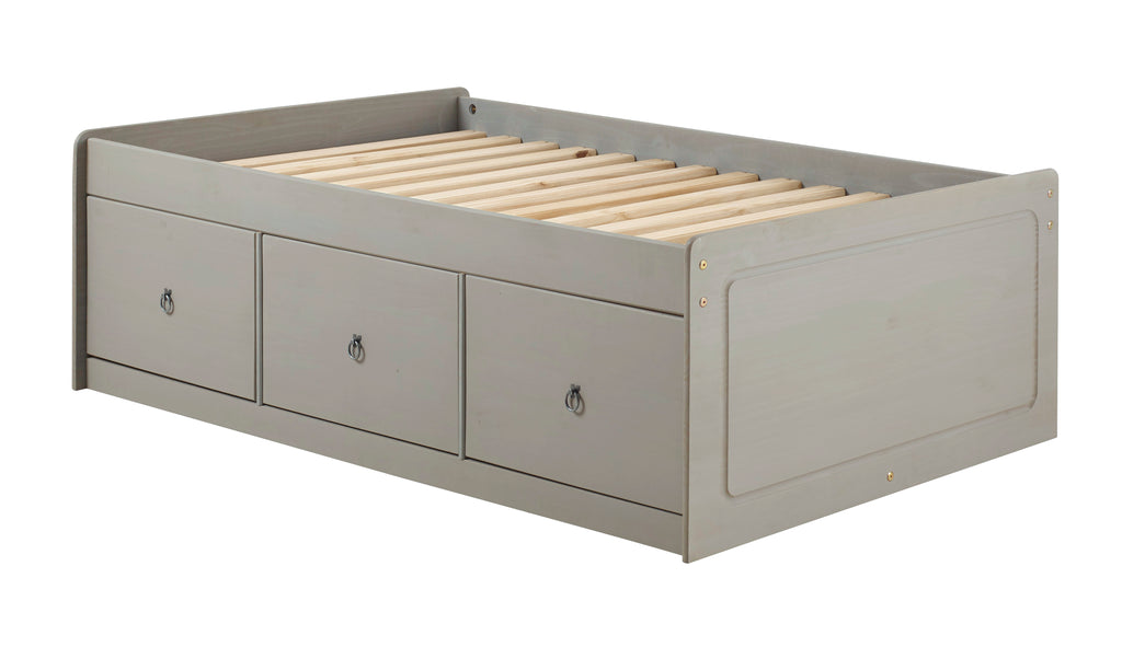Corona Grey 3'0" Cabin Bed,  Grey Wax  Grey Wax Antique Waxed Pine (DHD) Image 1