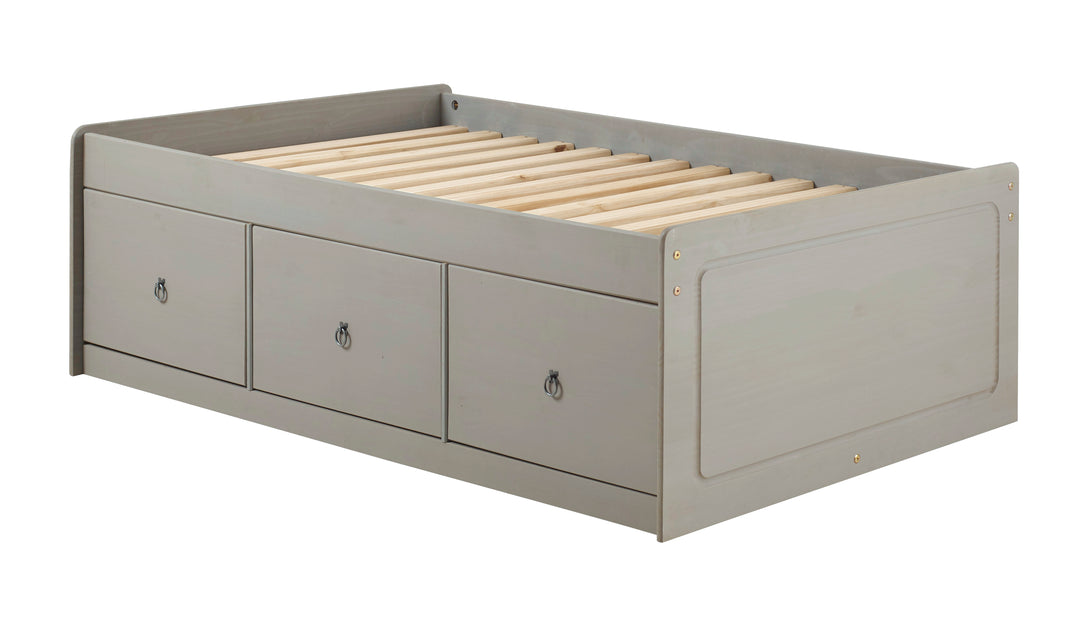 Corona Grey 3'0" Cabin Bed,  Grey Wax  Grey Wax Antique Waxed Pine (DHD) Image 1