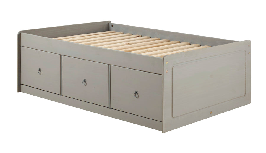 Corona Grey 3'0" Cabin Bed,  Grey Wax  Grey Wax Antique Waxed Pine (DHD) Image 1