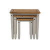 Corona Grey Nest Of Tables Grey Wax Antique Waxed Pine (DHD) Image 2