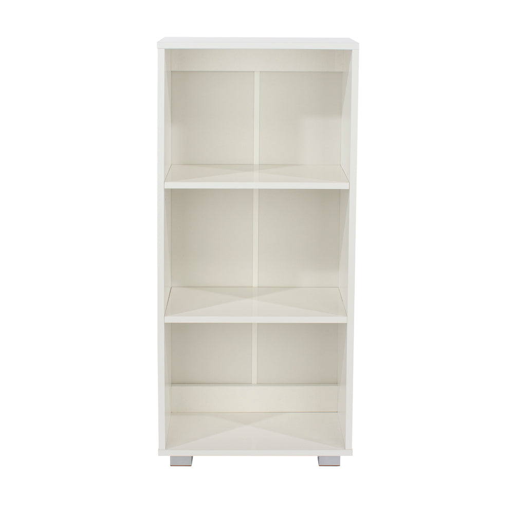 Lido Low Narrow Bookcase White  (DHD) Image 2