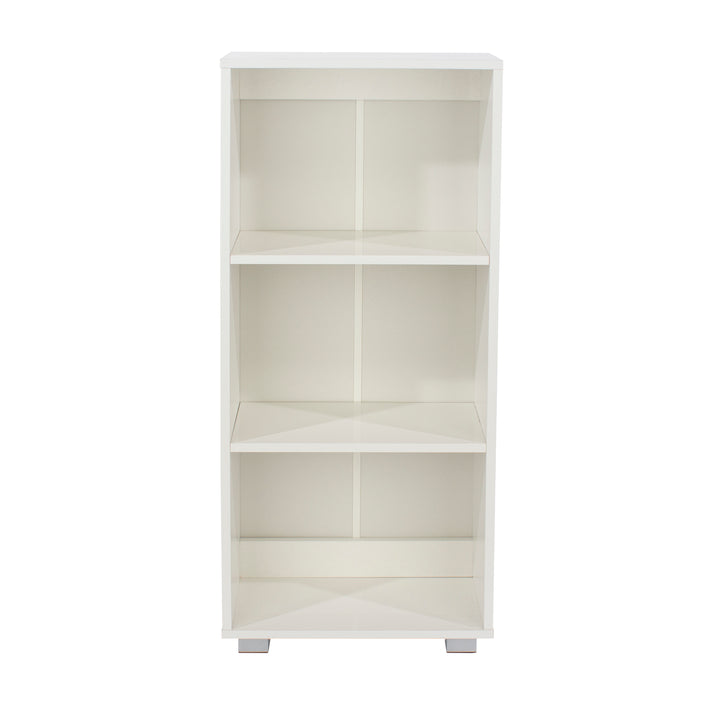 Lido Low Narrow Bookcase White  (DHD) Image 2
