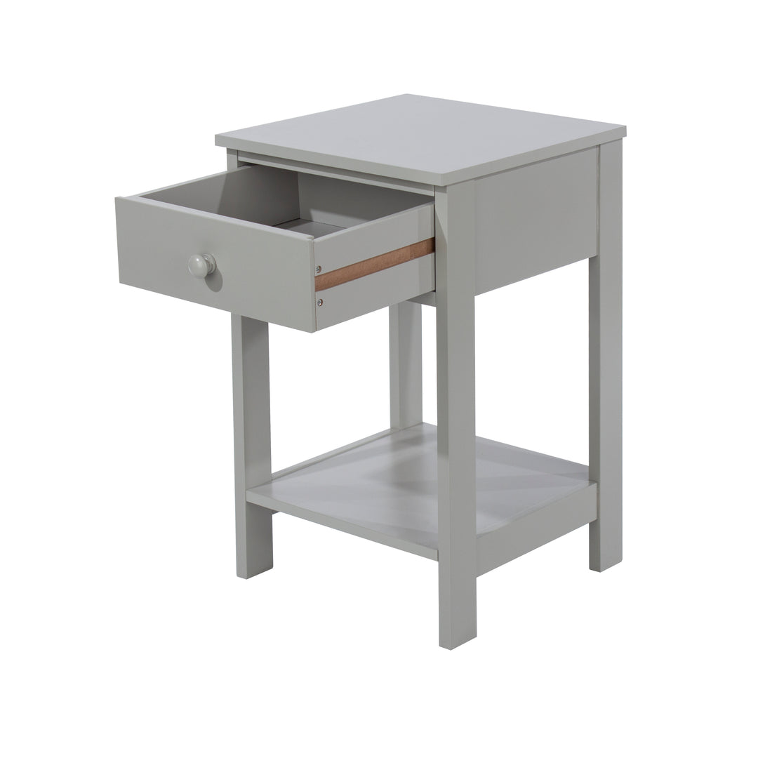 Options Grey Shaker, 1 Drawer Petite Bedside Cabinet Grey  (DHD) Image 4