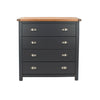 Dunkeld 4 Drawer Chest Midnight Blue Antique Oak Effect Wax (DHD) Image 2
